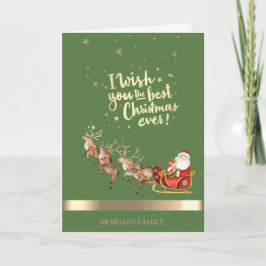 Cartes Pour Fêtes Annuelles Reindees, Père Noël, Sleigh