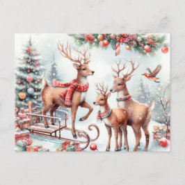 Cartes Pour Fêtes Annuelles Reinder de Noël