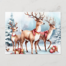 Cartes Pour Fêtes Annuelles Reinder de Noël