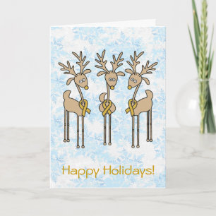 Cartes Pour Fêtes Annuelles Reinder de ruban d'or