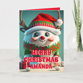 Cartes Pour Fêtes Annuelles Reinder Noël Personnalisé Enfants