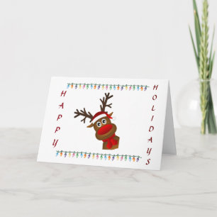 CARTES POUR FÊTES ANNUELLES **RÉINDEUR CUITE ET GOOFY** DIT MERRY NOËL