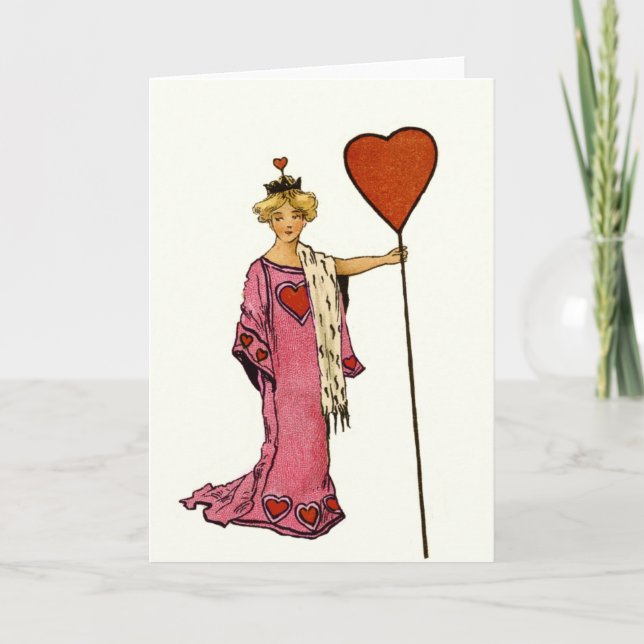 Cartes Pour Fêtes Annuelles Reine de Cœur (Devant)