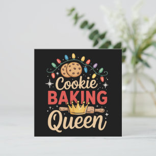 Cartes Pour Fêtes Annuelles Reine de la boulangerie de cookies de Noël