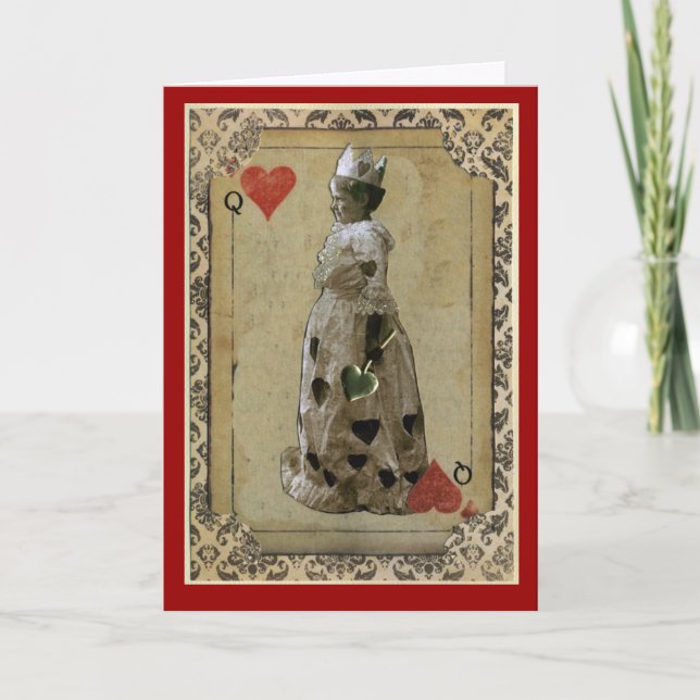 Cartes Pour Fêtes Annuelles Reine des Coeurs (Devant)