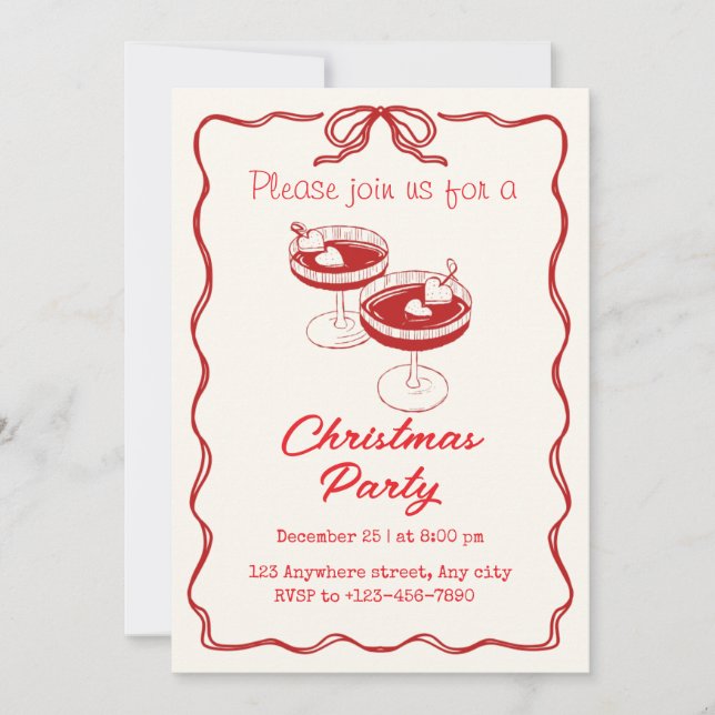 Cartes Pour Fêtes Annuelles Rejoignez-nous pour une fête de Noël (Devant)