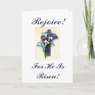 Cartes Pour Fêtes Annuelles Réjouissez-Vous ! Car Il Est Ressuscité !