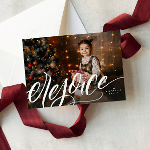 Cartes Pour Fêtes Annuelles Réjouissez-vous de Noël religieux et de Noël