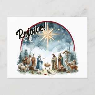 Cartes Pour Fêtes Annuelles Réjouissez-vous ! Pour nous un enfant est né
