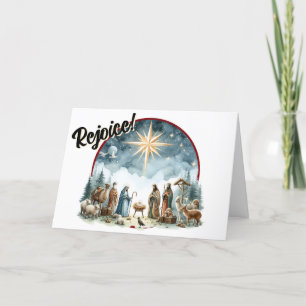 Cartes Pour Fêtes Annuelles Réjouissez-vous ! Pour nous un enfant est né