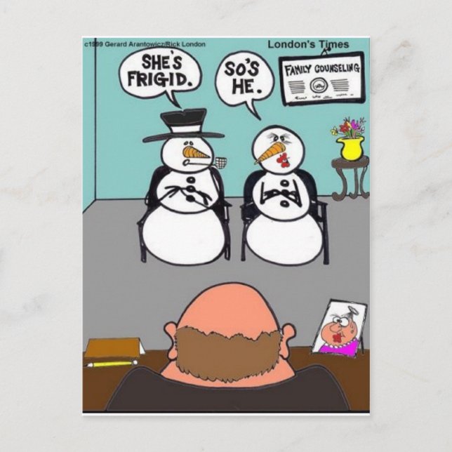 Cartes Pour Fêtes Annuelles Relations Frosty Drôle cadeaux de Noël & Tee - shi (Devant)