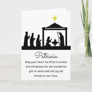 Cartes Pour Fêtes Annuelles Religieux Avec Nom Joyeux Noël