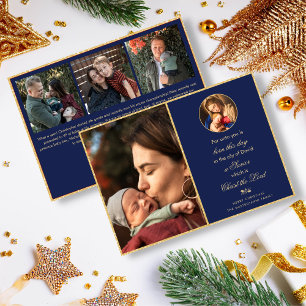 Cartes Pour Fêtes Annuelles Religieux Vierge et Enfant Photo catholique Noël