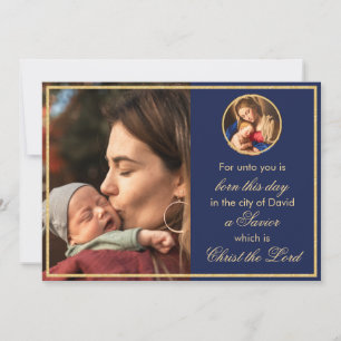 Cartes Pour Fêtes Annuelles Religieux Vierge et Enfant Photo Noël catholique