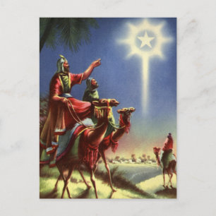 Cartes Pour Fêtes Annuelles Religion vintage, Hommes Sages avec Étoile de Beth