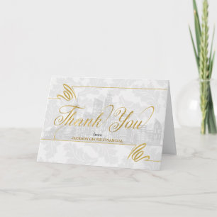 Cartes Pour Fêtes Annuelles Remerciement d'entreprise à thème financier