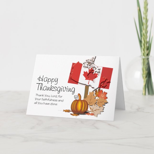 CARTES POUR FÊTES ANNUELLES REMERCIEMENTS CANADIENS (Devant)