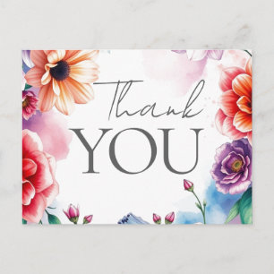 Cartes Pour Fêtes Annuelles Remerciements Floraux Élégant Moderne Simple Moder