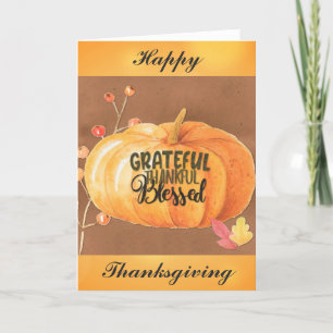 Cartes Pour Fêtes Annuelles Remerciements Gratuit Merci Citrouille béni