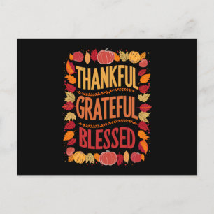 Cartes Pour Fêtes Annuelles Remerciements Heureux Béni Soit La Chute De Thanks