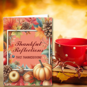 Cartes Pour Fêtes Annuelles Remerciements Réflexions sur ce Thanksigiving