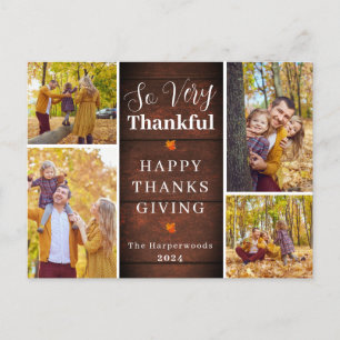 Cartes Pour Fêtes Annuelles Remerciements Rustic Fall remerciement photo de fa