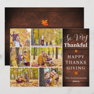 Cartes Pour Fêtes Annuelles Remerciements Rustic Fall remerciement photo de fa