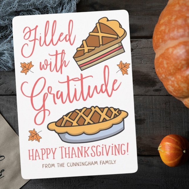 Cartes Pour Fêtes Annuelles Rempli de Bon thanksgiving de Gratitude (Créateur téléchargé)