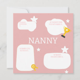Cartes Pour Fêtes Annuelles Remplissez les espaces vides Fête des mères Nounou