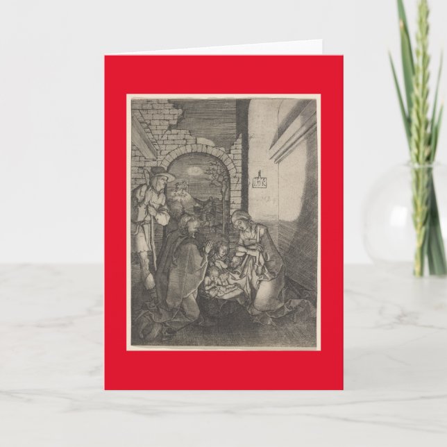 CARTES POUR FÊTES ANNUELLES RENAISSANCE IMPRIMER LA NATIVITÉ (Devant)