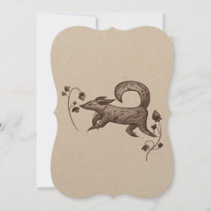 Cartes Pour Fêtes Annuelles renard d'automne élégant