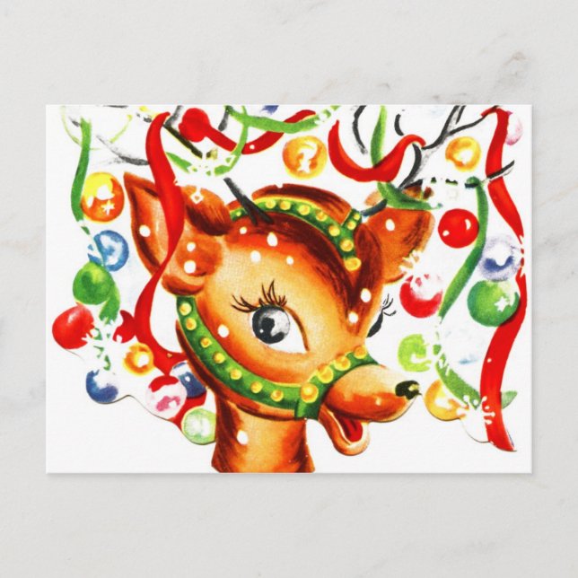 Cartes Pour Fêtes Annuelles Renard de Noël (Devant)