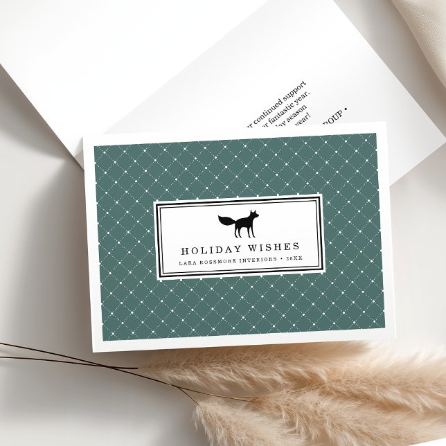 Cartes Pour Fêtes Annuelles Renard hivernal| Fêtes d'entreprise (Créateur téléchargé)