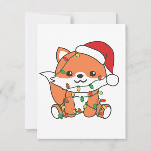 Cartes Pour Fêtes Annuelles Renard Noël Hiver Animaux Fêtes Renards