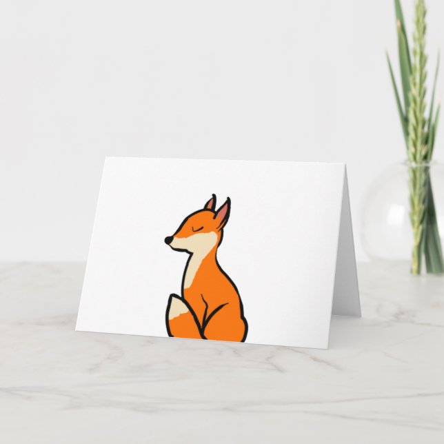 Cartes Pour Fêtes Annuelles Renard personnalisable (Devant)