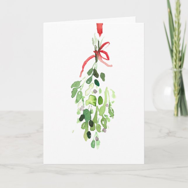 Cartes Pour Fêtes Annuelles Rencontrez-moi sous la Mistletoe (Devant)