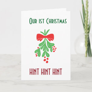 CARTES POUR FÊTES ANNUELLES **RENCONTREZ-MOI SOUS LA MISTLETOE** NOTRE 1ÈRE NO