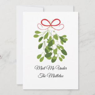 Cartes Pour Fêtes Annuelles Rencontrez-Moi Sous Le Mistletoe