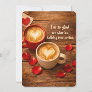 Cartes Pour Fêtes Annuelles Rendez-vous café cosy pour la première Saint-Valen