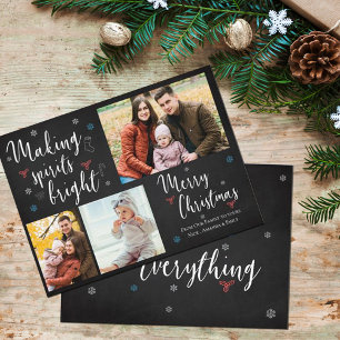 Cartes Pour Fêtes Annuelles Rendre les esprits brillants 3 Photo Collage Noël