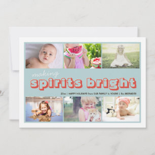 Cartes Pour Fêtes Annuelles Rendre les esprits brillants enfants Noël Photo Co