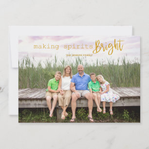 Cartes Pour Fêtes Annuelles Rendre les esprits brillants Photo de Noël