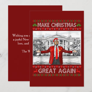 Cartes Pour Fêtes Annuelles Rendre Noël super à nouveau drôle Trump laid