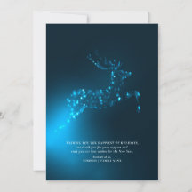 Renne Bleu Élégant Noël Entreprise