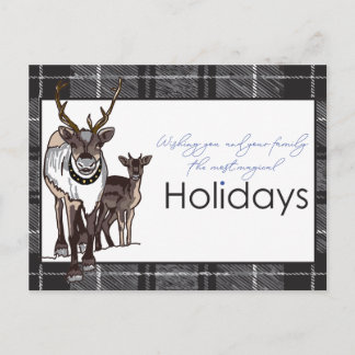 Cartes Pour Fêtes Annuelles Renne Cerf Noël Vacances Magique