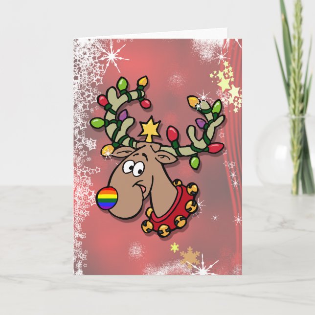 Cartes Pour Fêtes Annuelles Renne de Noël (Devant)