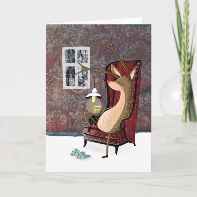 Cartes Pour Fêtes Annuelles Renne snob (Devant)