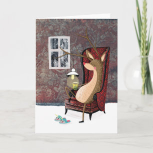 Cartes Pour Fêtes Annuelles Renne snob
