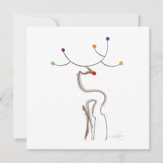 Cartes Pour Fêtes Annuelles Rennes de Noël à nez rouge