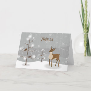 Cartes Pour Fêtes Annuelles Rennes de vacances d'Ahimsa